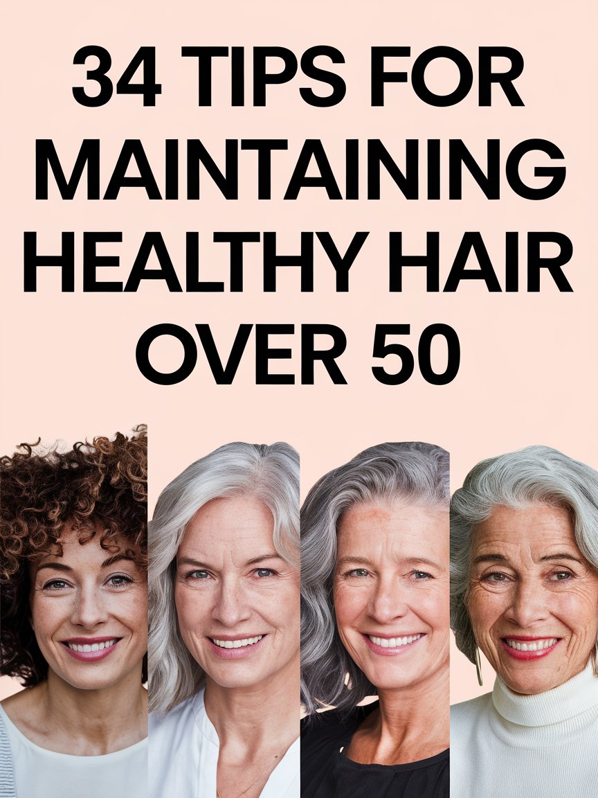 34. Tips for Maintaining Healthy Hair Over 50