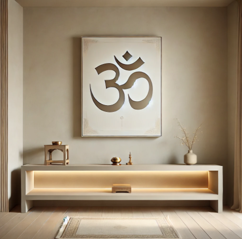 Timeless elegance in your puja room pooja room pop design for a divine atmosphere.