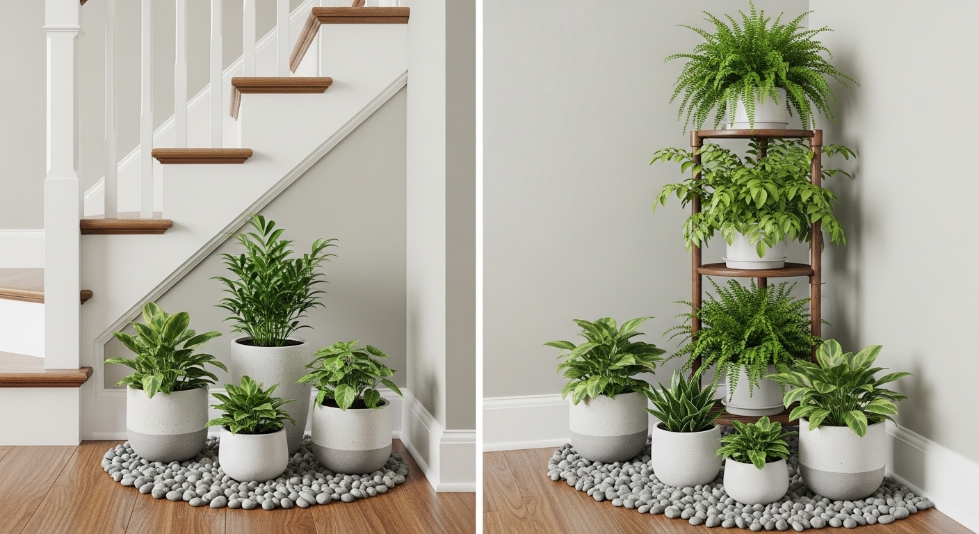 Calm Under Stairs Indoor Garden