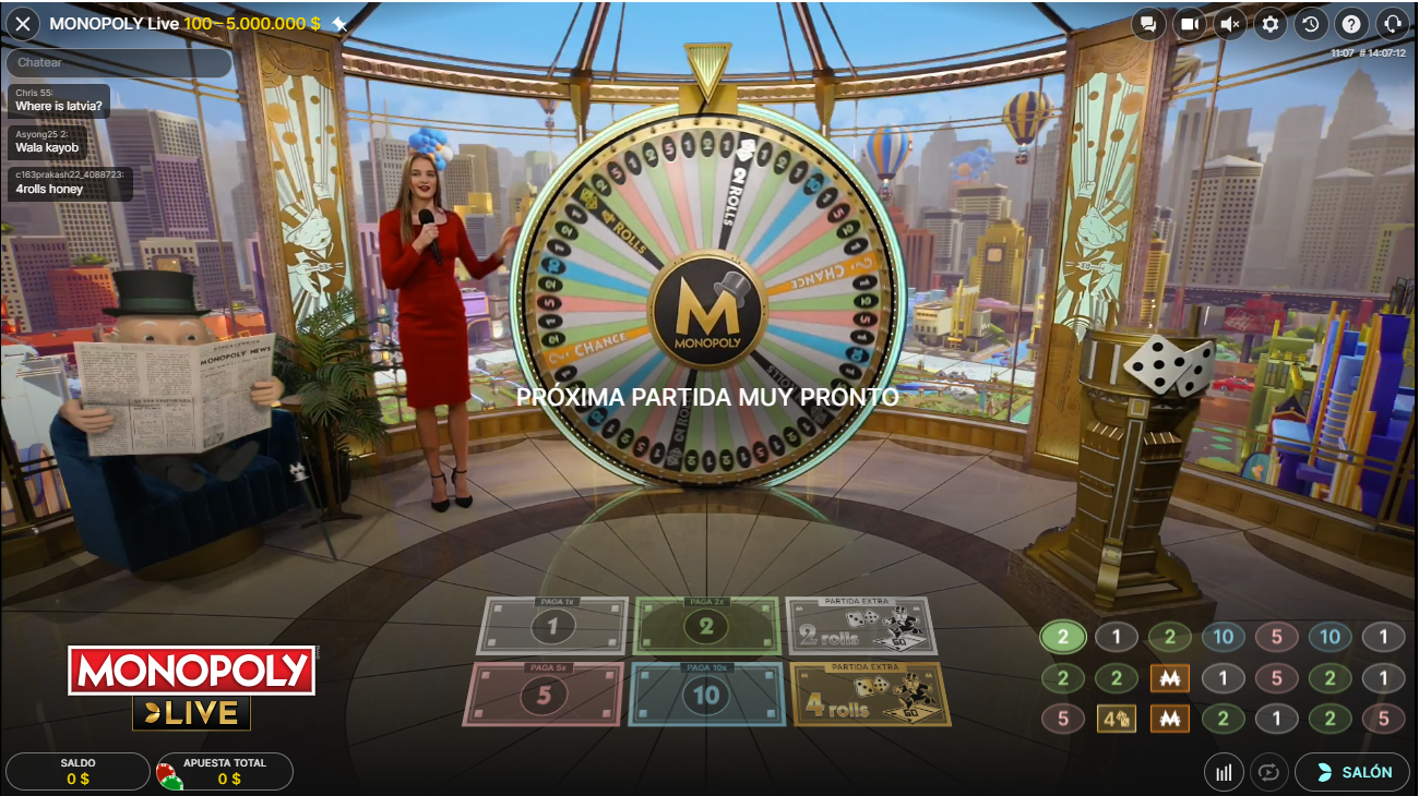 Monopoly en Betsson Chile