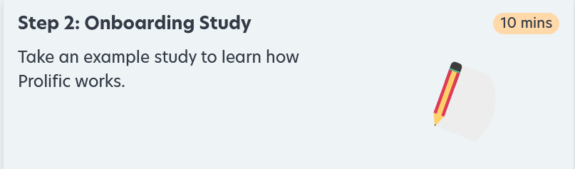 Onboarding step for Prolific