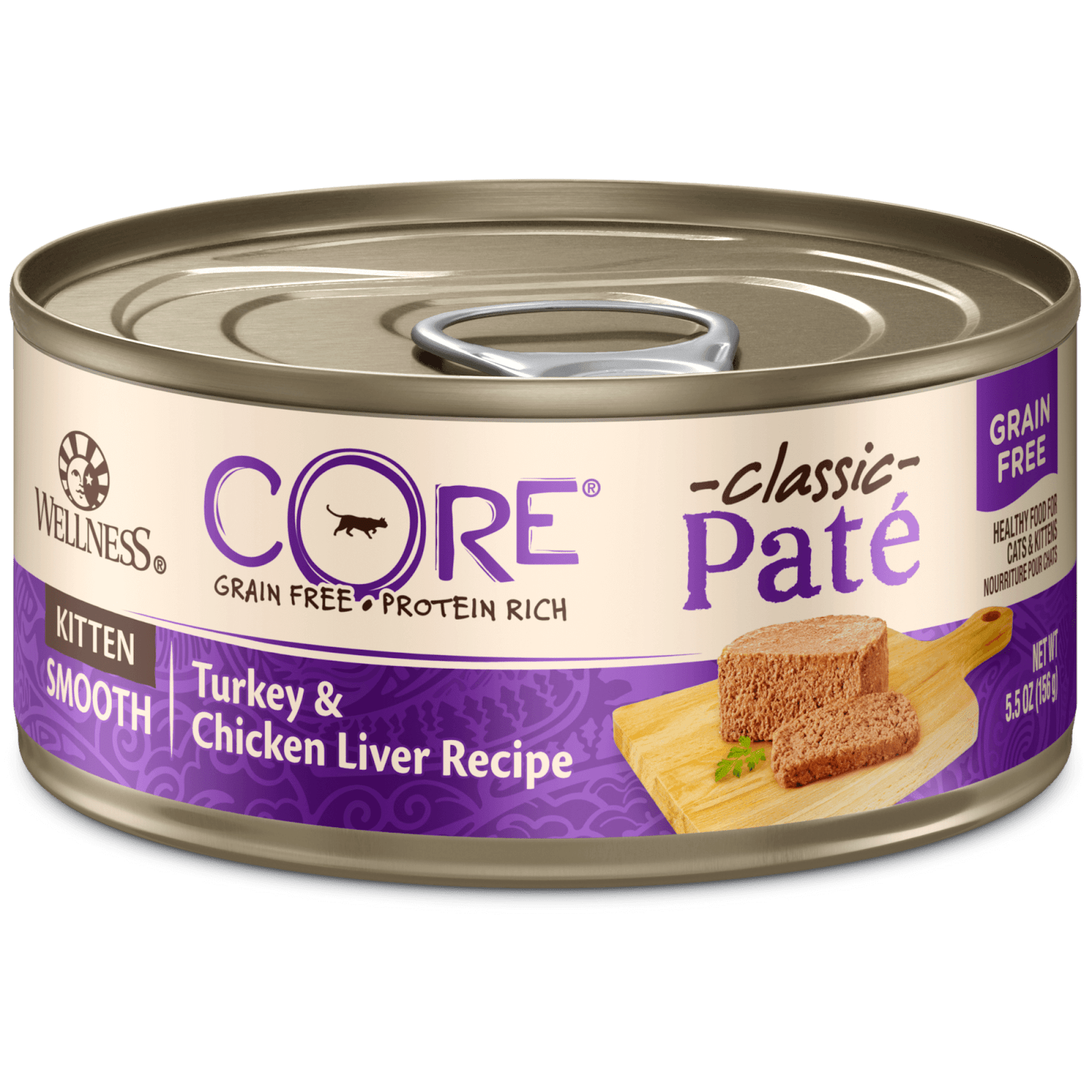 Wellness Core high-protein grain-free cat food packaging