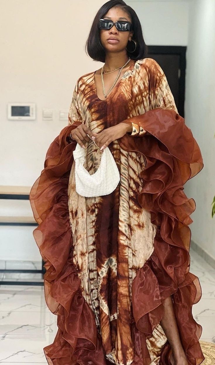 The ruffle queen bubu gown style 