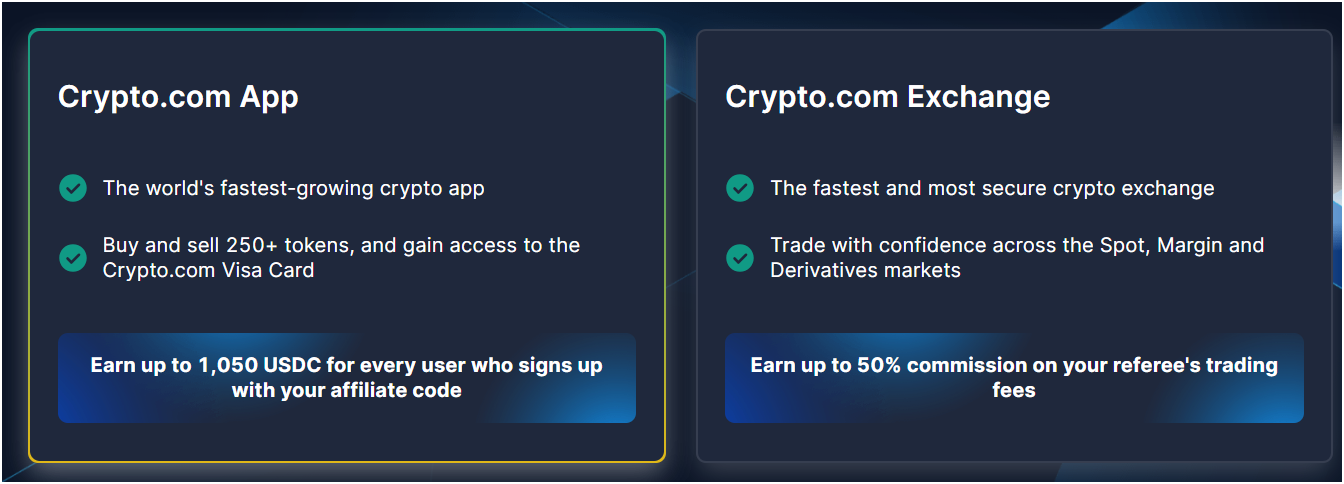 Crypto.com Referral and Affiliate Program