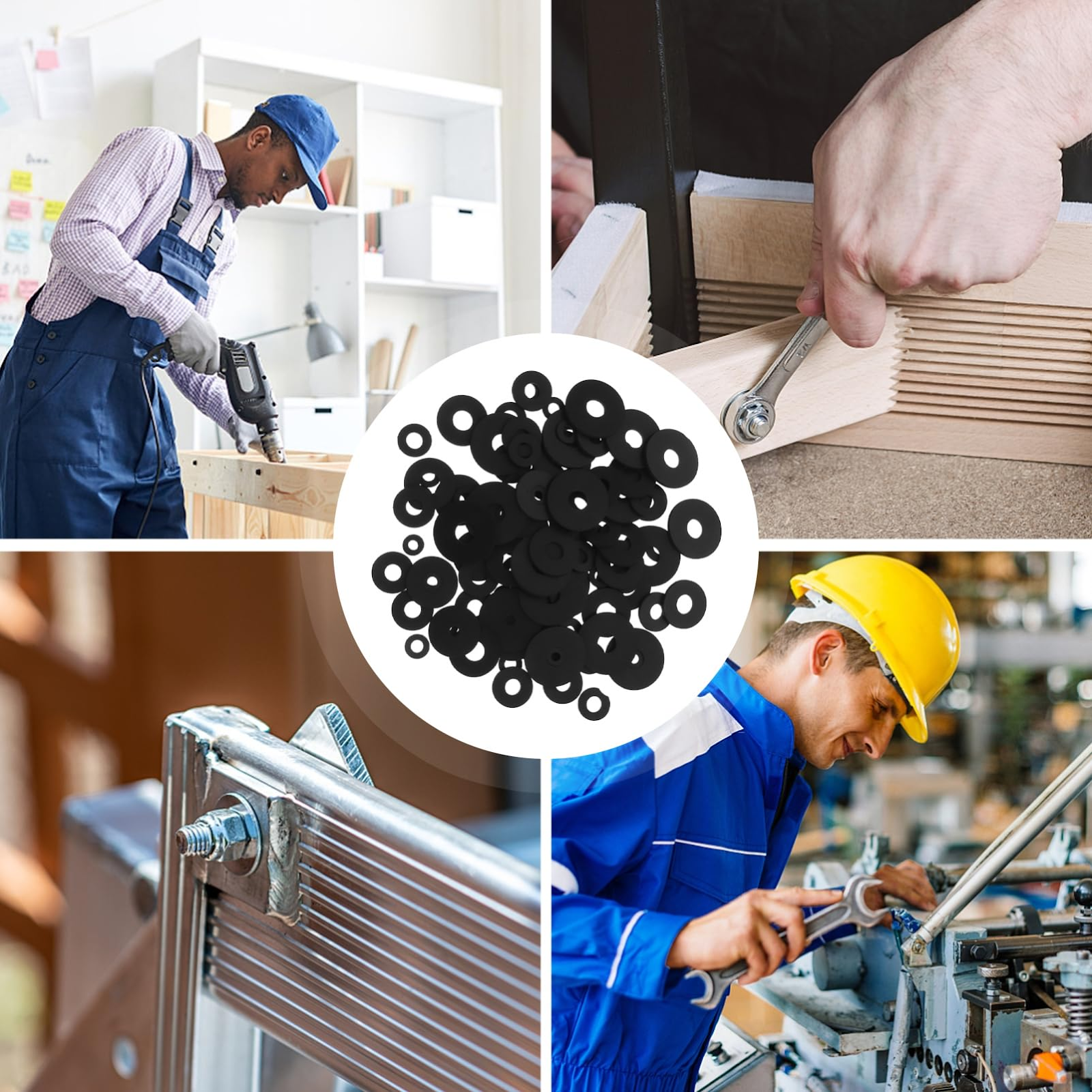 Ứng dụng của lông đền phẳng đen trong xây dựng