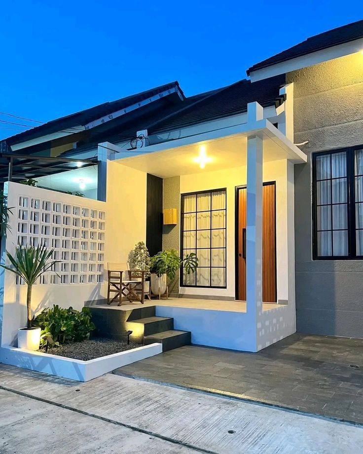 Jendela besar modern untuk memaksimalkan pencahayaan alami di desain rumah minimalis type 36.