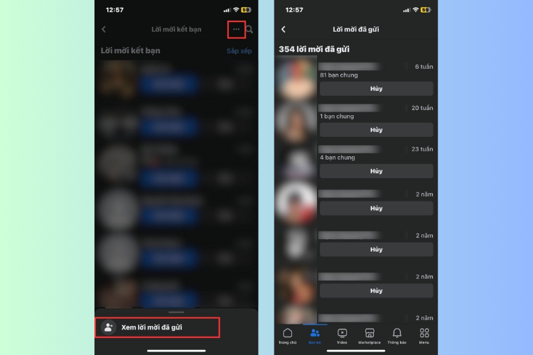 Cách xem lời mời kết bạn đã gửi trên Facebook