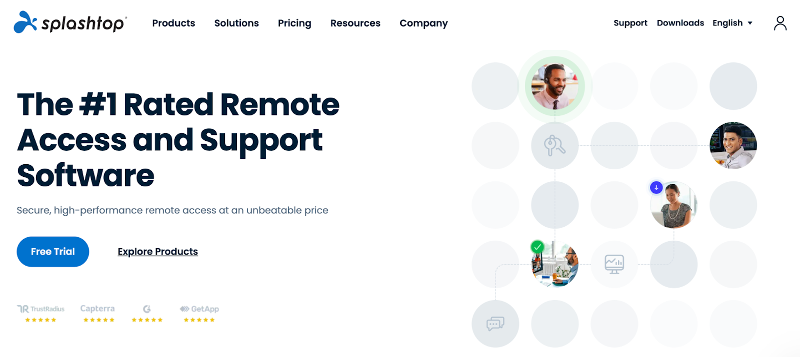 Hidden remote desktop software