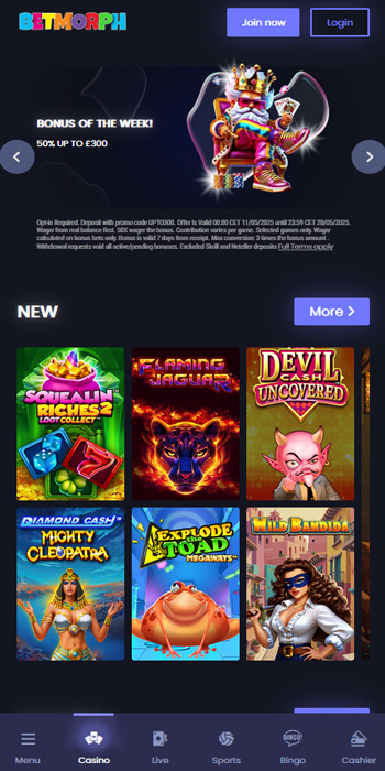 BetMorph EU Casino Accepting UK Players