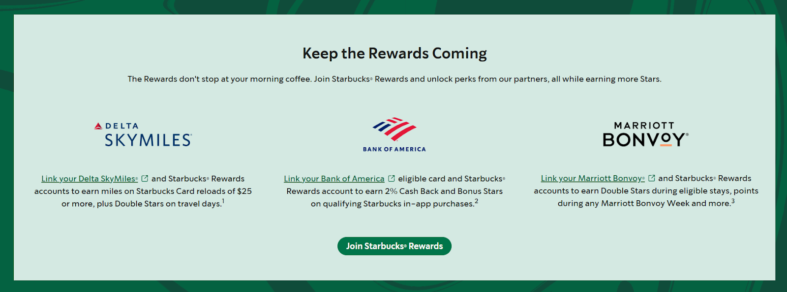 Starbucks rewards