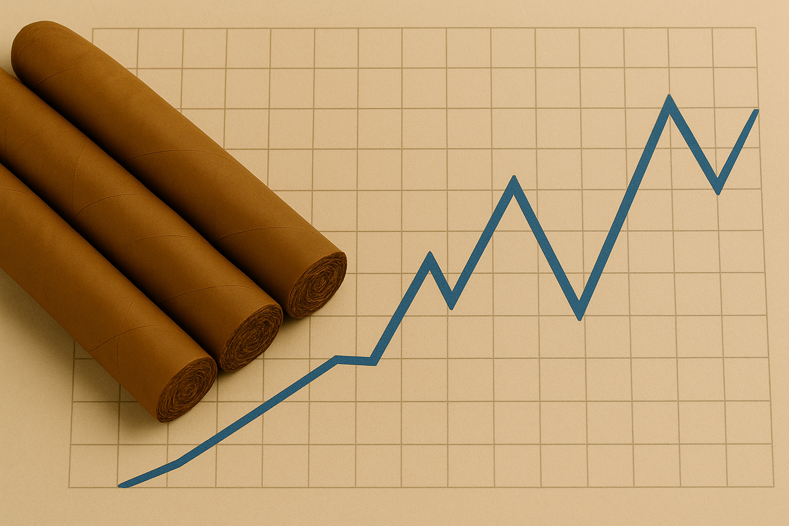 rising line graph showing upward financial trend