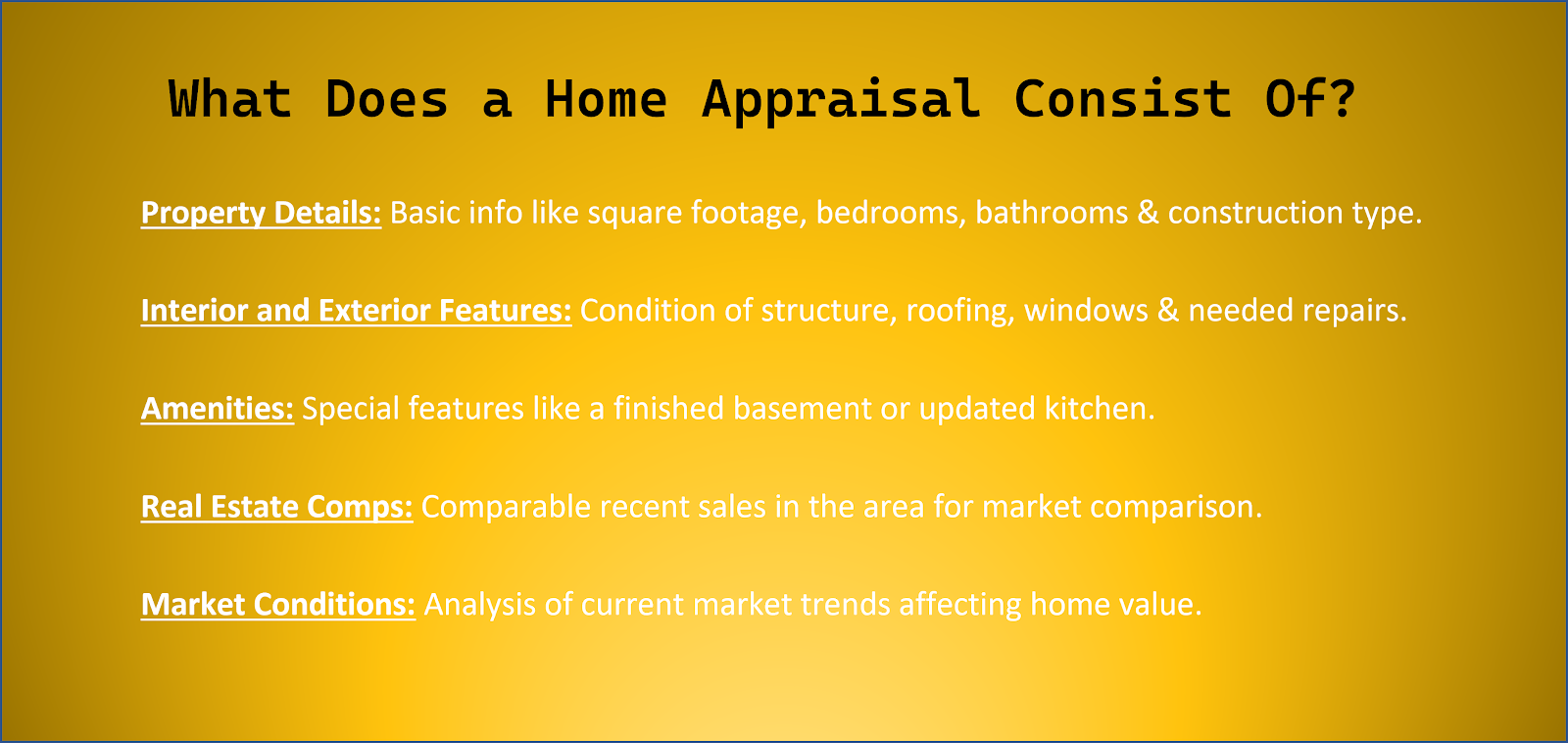 What Does a Home Appraisal Consist of?