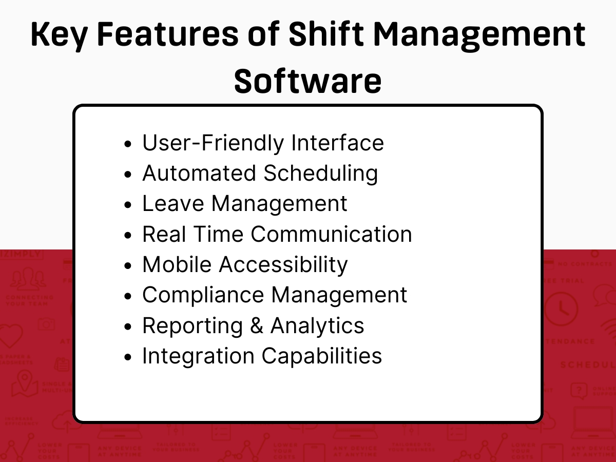 key features of shift management software