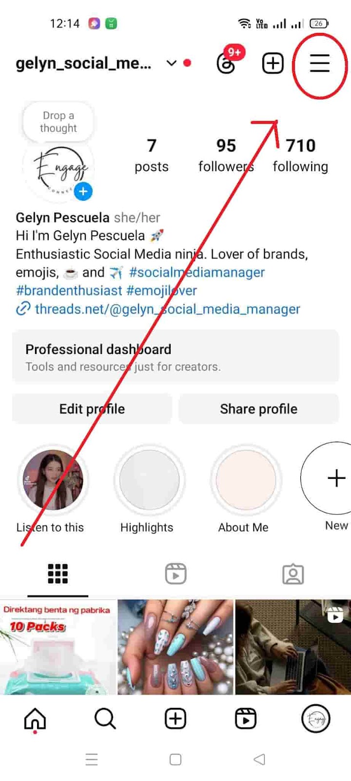 How to Save Instagram Photos - Click Hamburger Line