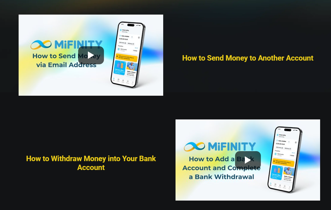 MiFinity Bonus video guides