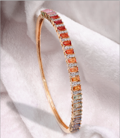 Dazzling Multi colour Sapphire Bangle | CKC Jewellers