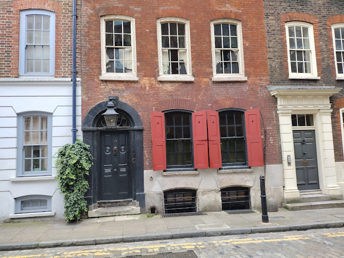 Exterior of the Dennis Severs House in London, offering a unique and immersive experience of historical art and architecture