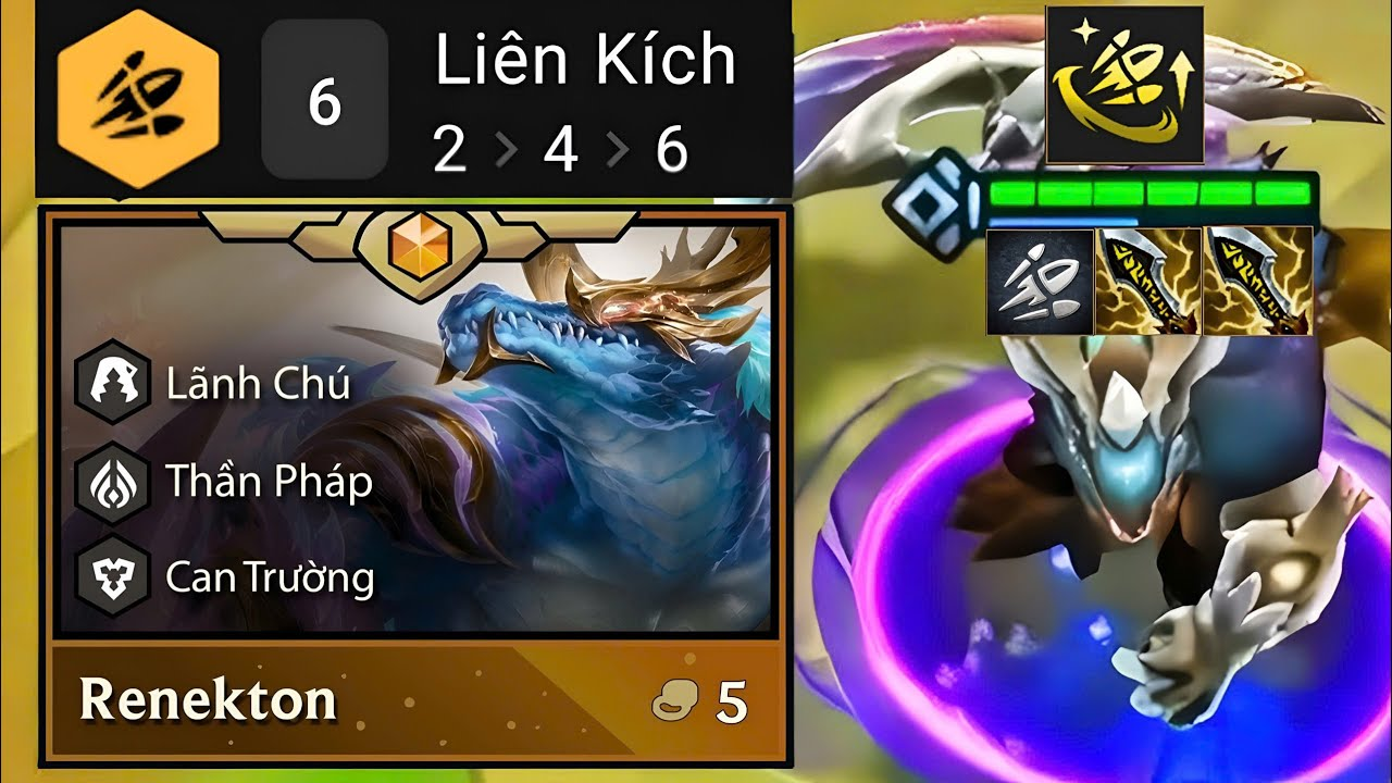 Đấu Trường Chân Lý: Đội Hình Renekton Liên Kích Siêu Khó Mùa 14