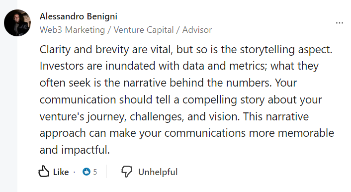 Importance of Clarity, Conciseness, and Storytelling in Updates