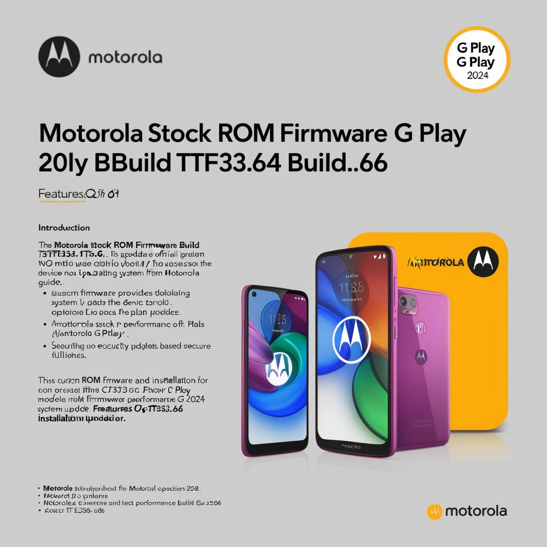 Motorola Stock ROM Firmware G Play 2024 Build T3TF33.66