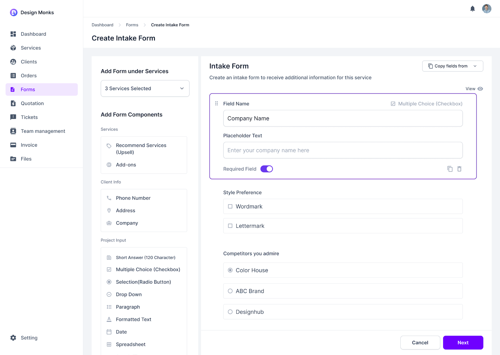 Agency Handy Intake Form