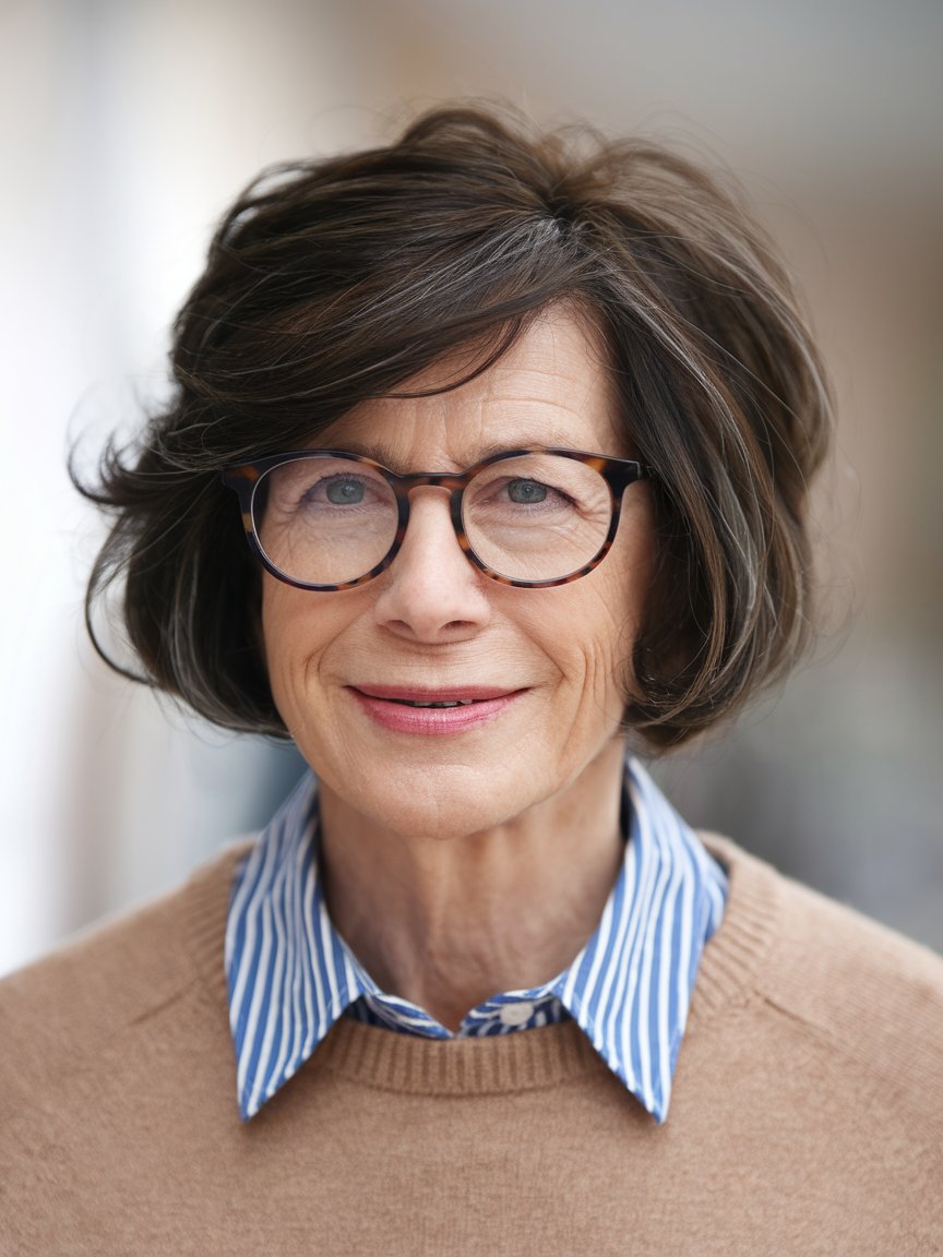 46. More Hairstyle Options for Women Over 50 with Glasses