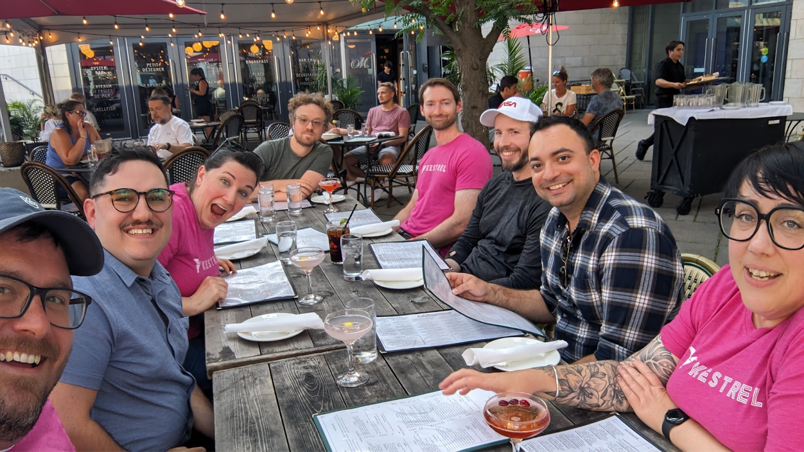 The Kestrel team (and a few others!) hanging out at dinner in Ottawa