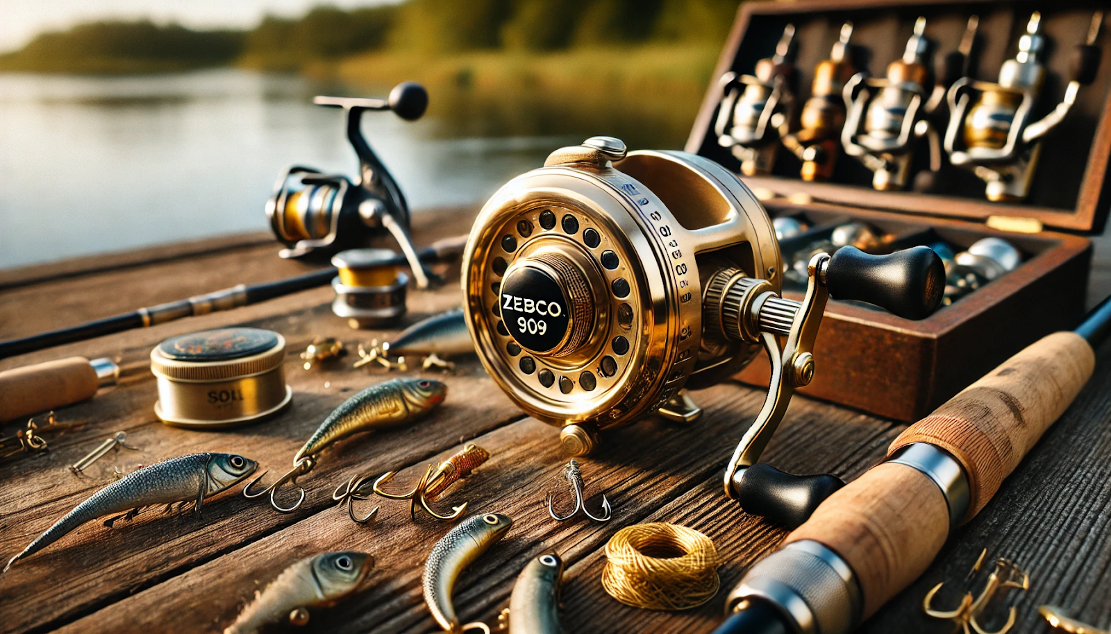 zebco 909 gold crown gold foot reel​