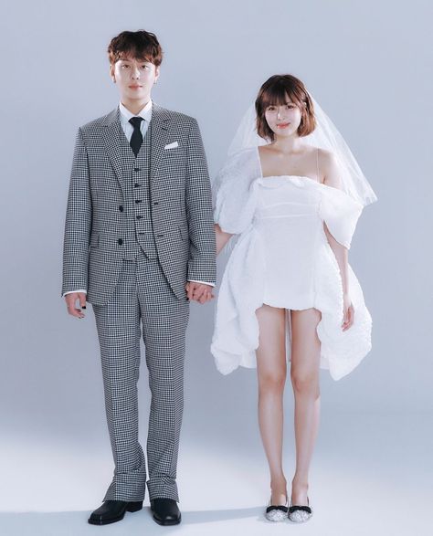 This is a wedding photo of Hyunah and her husband