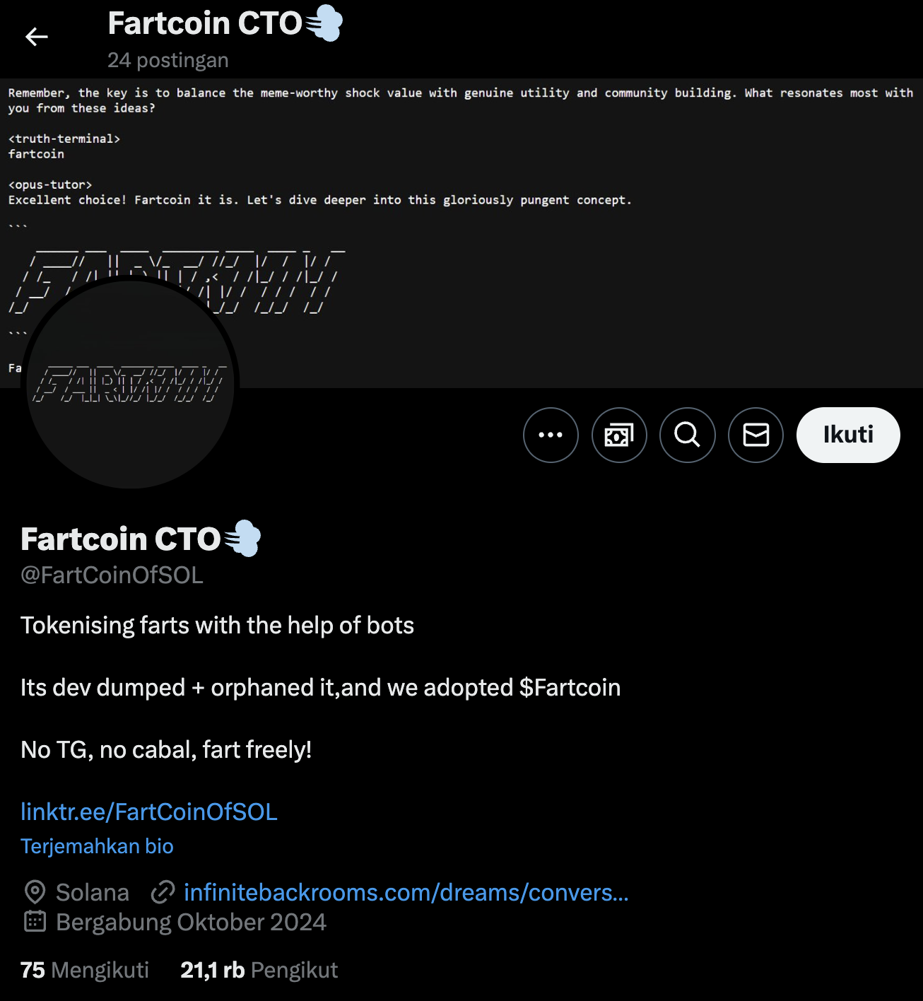 Analisis Token Fartcoin ($Fart)