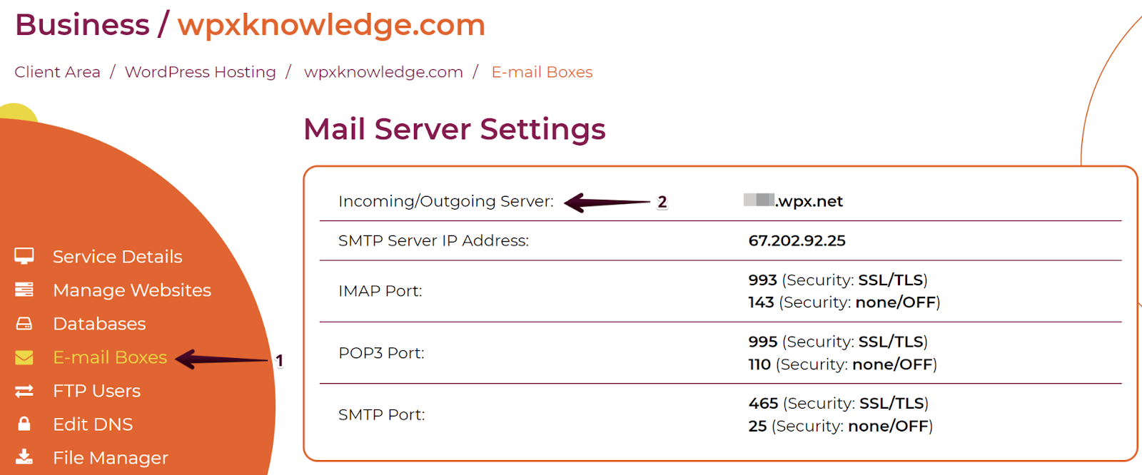 Mail Server Settings