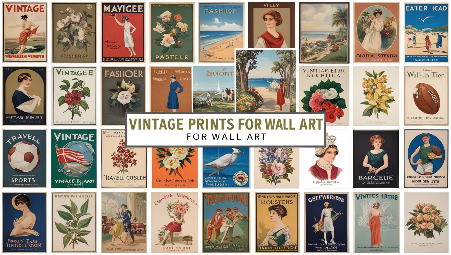 vintage prints for wall art