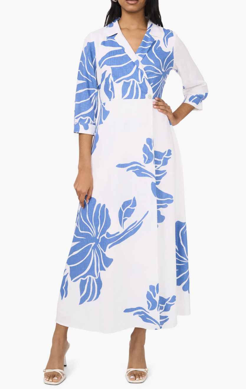 Floral Wrap Front Maxi Dress Halogen®