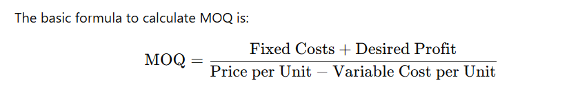 Minimum Order Quantity