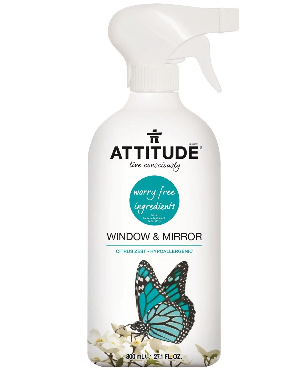 ATTITUDE Window and Mirror Cleaner: Streak-Free Shine, Naturally Derived