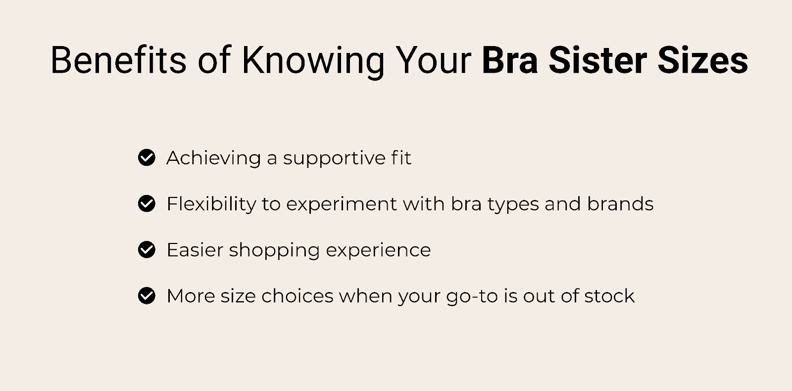 Benefits of knowing your bra sister sizes