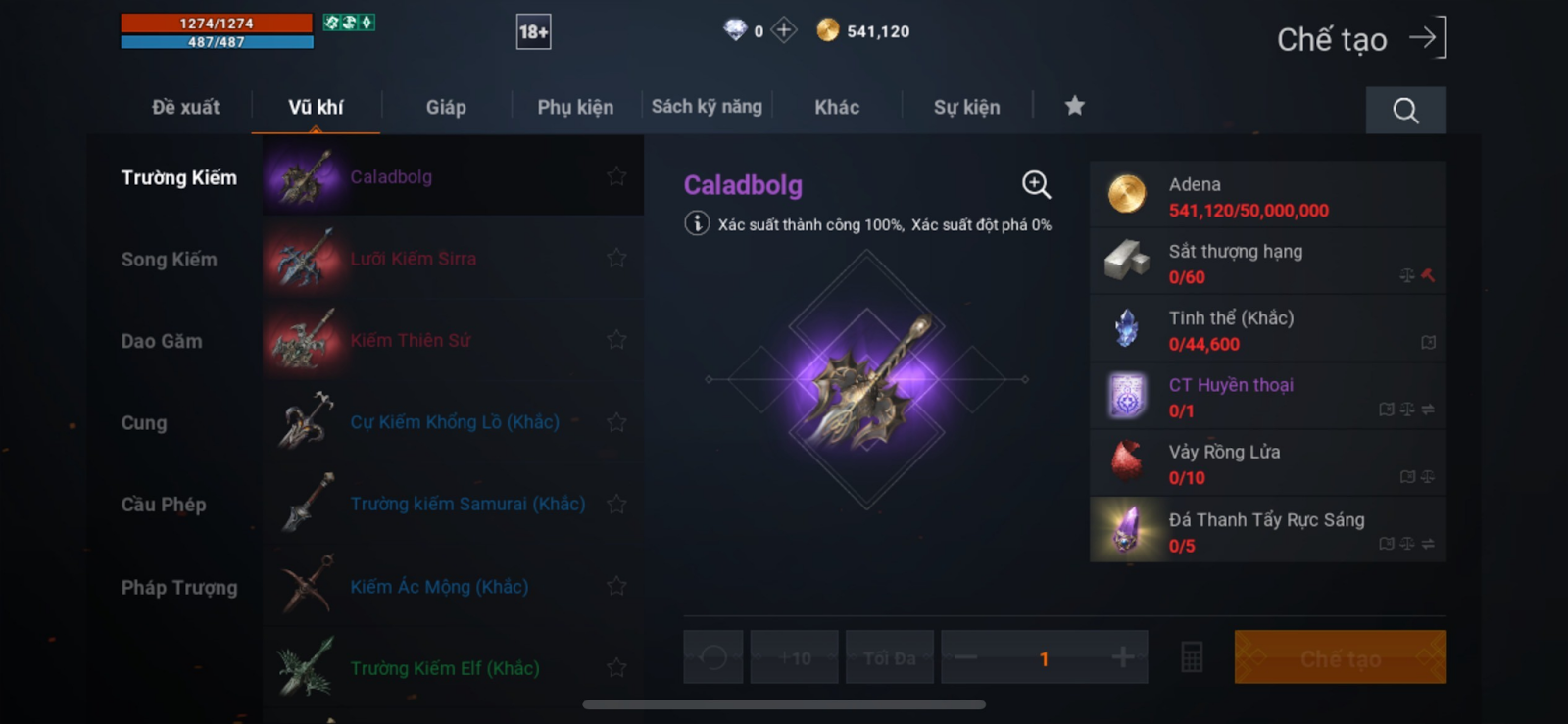 Các Loại Vũ Khí Và Trang Bị Tốt Nhất Trong Lineage2M