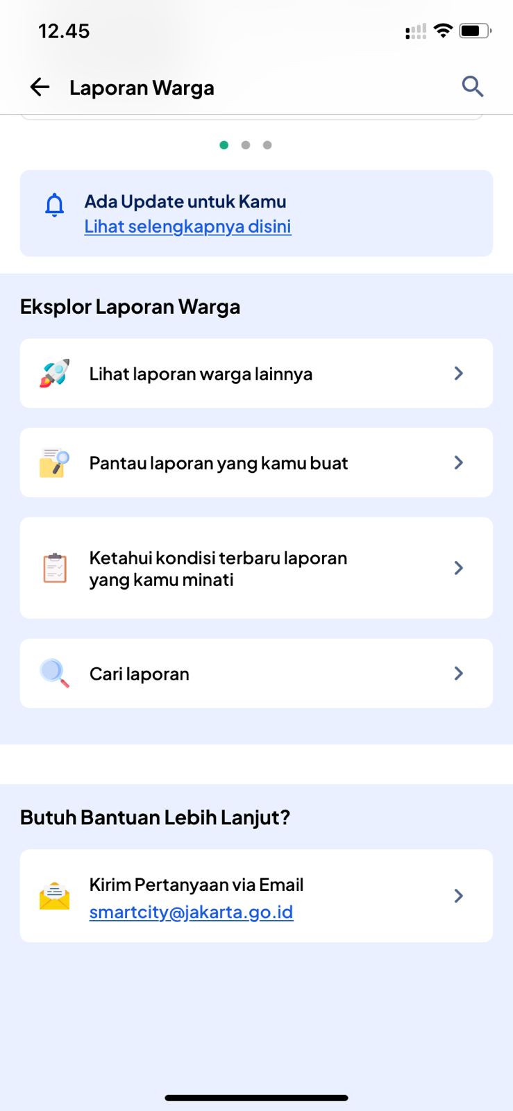 Fitur Laporan Warga baru di JAKI