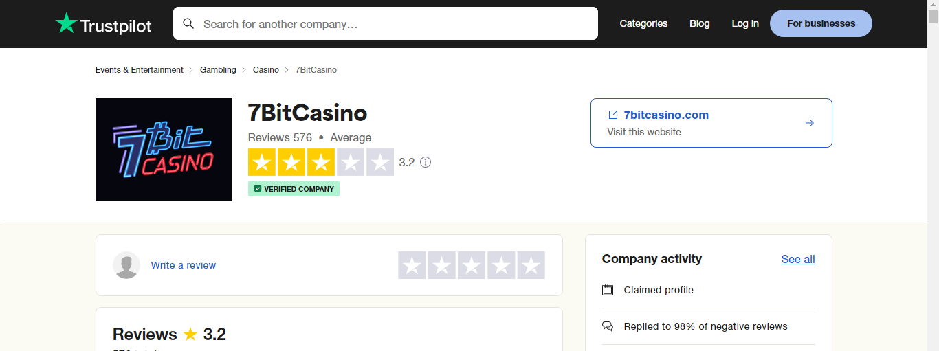 7bit casino user reviews