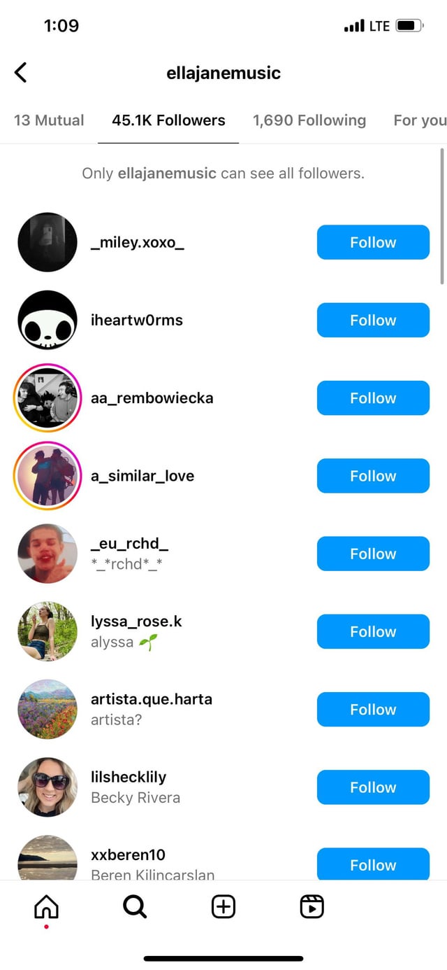 Impacto de los seguidores en el orden de me gusta de Instagram