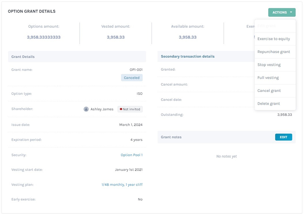grant details 