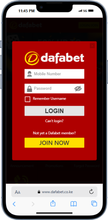 Dafabet login 