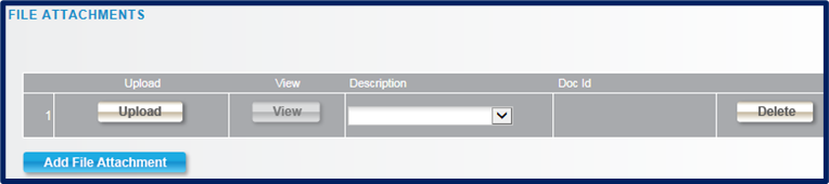 View of File Attachments section.