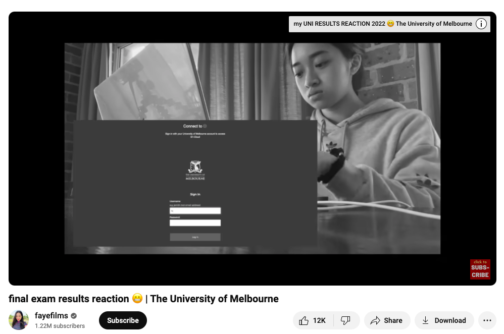 Higher Education Institution influencer campaign for university of melbourne