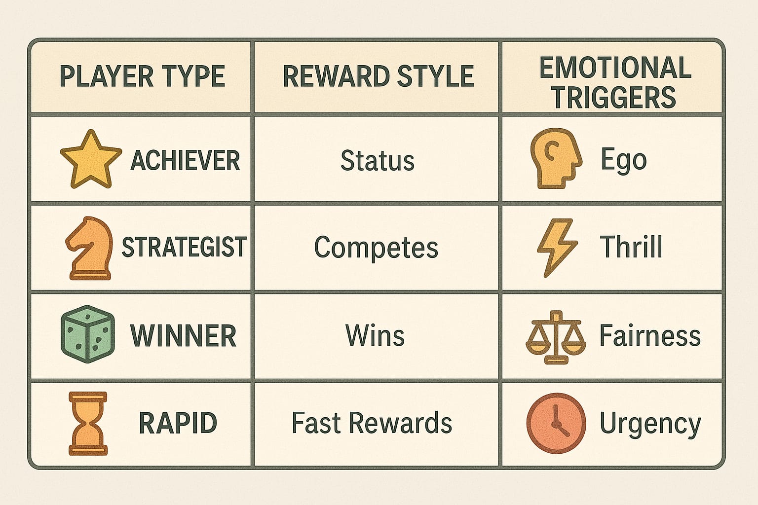 Table Style Player Visualization