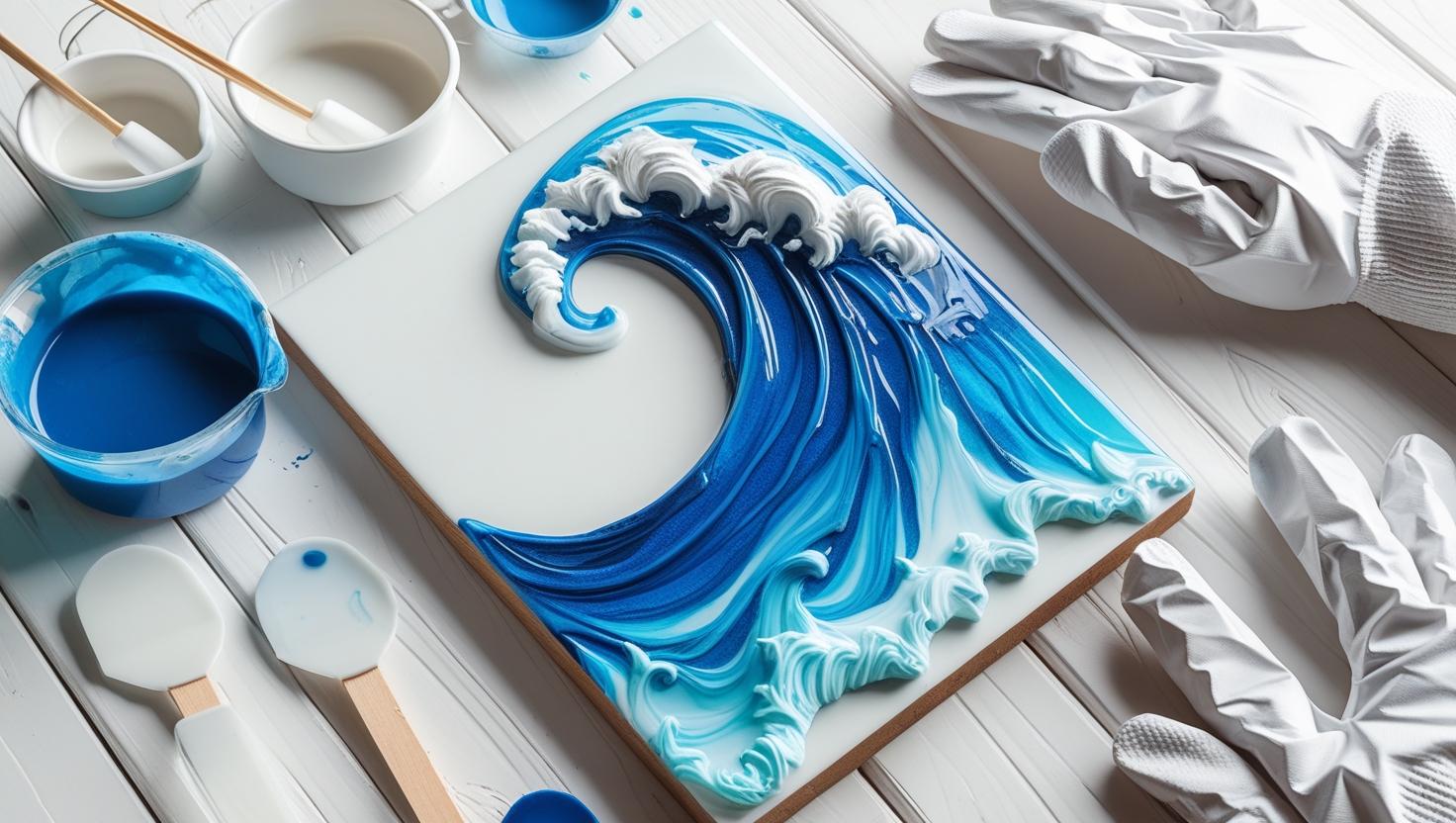 DIY Ocean Wave Resin Art