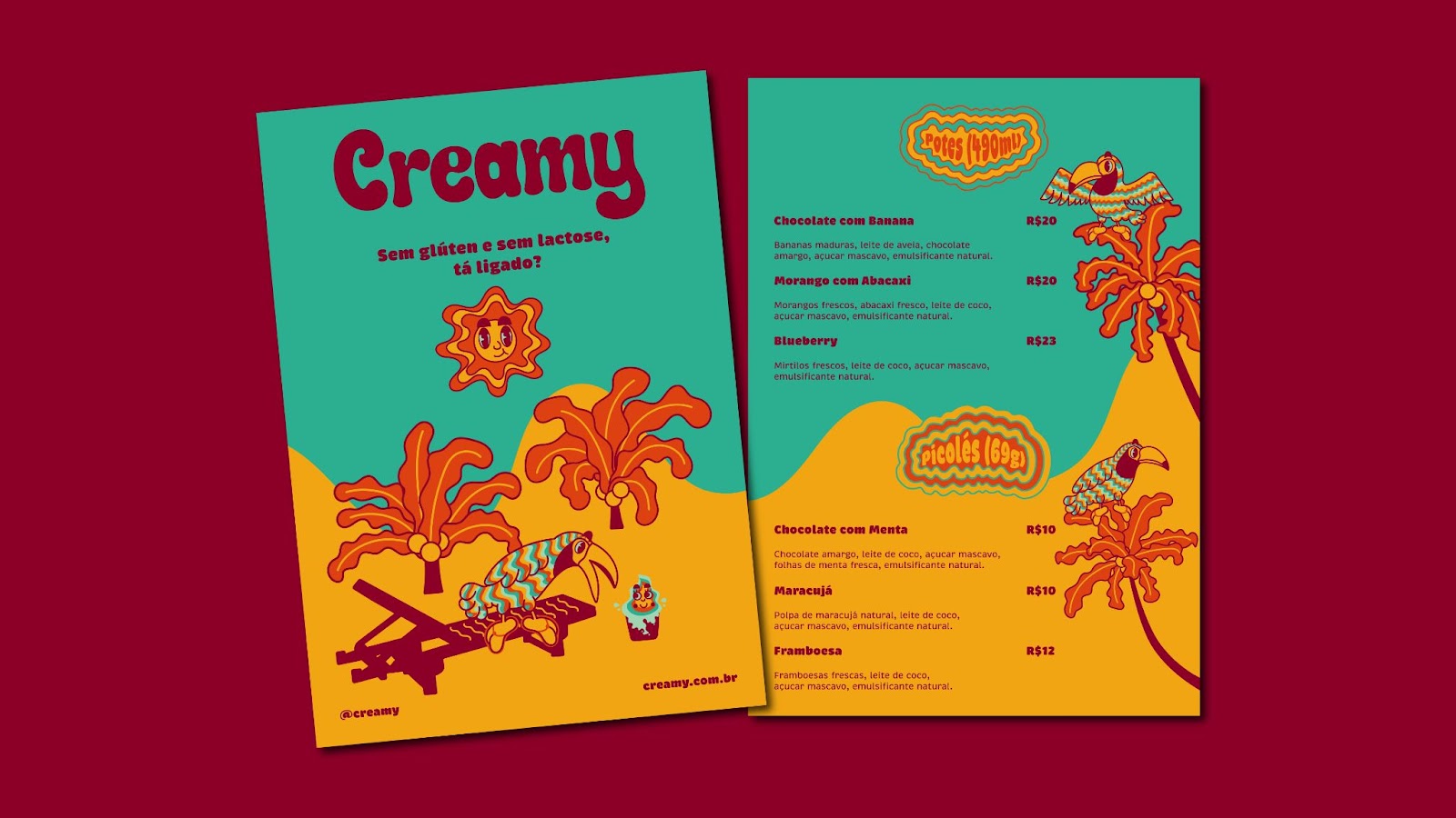 Image from the Creamy: Branding and Visual Identity Rooted in Rio's Vibrant Culture article on Abduzeedo