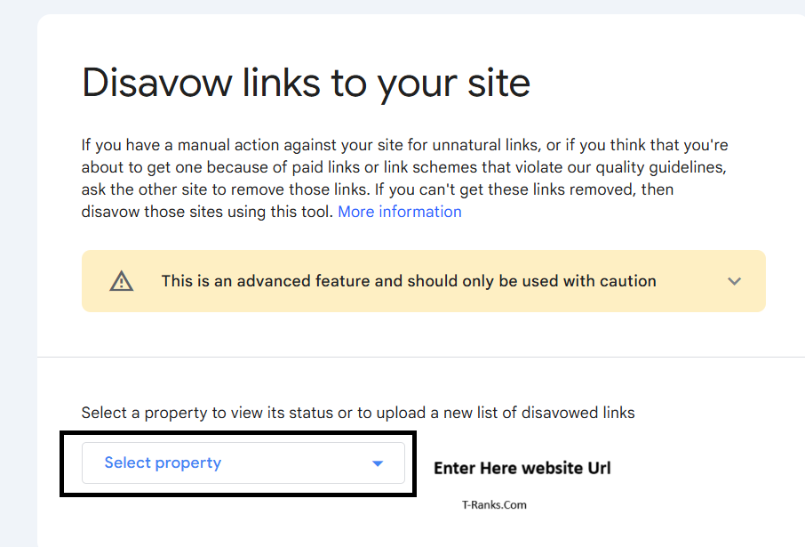 Disavow Links Using GSC by T Ranks
