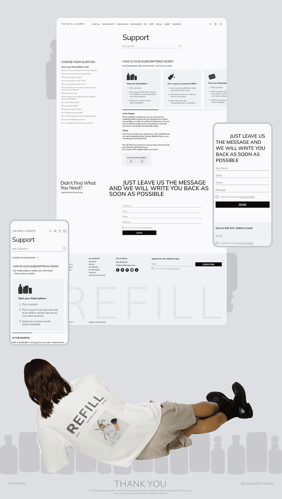 Image from the Refill Shoppe’s Web Design: A Minimalist UI for Sustainability article on Abduzeedo