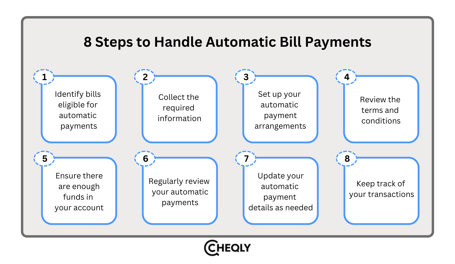 8 steps to handle automatic bill payments